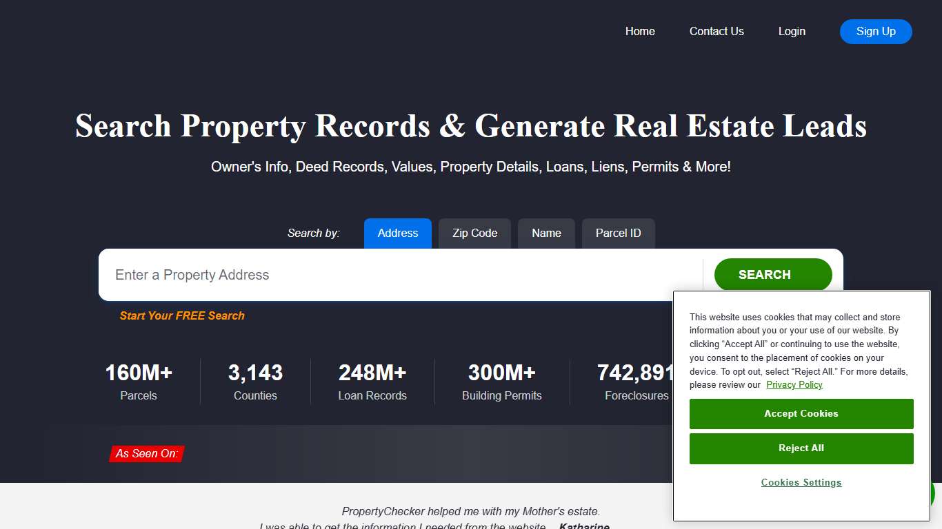 Free Property Search by Address, Owner's Name, Email & Phone - PropertyChecker